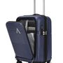 ARISTOCRAT Small Cabin Suitcase (55 cm) 8 Wheels - Orbit Hard Side Laptop Compartment Trolley Bag With Combination Lock - Blue